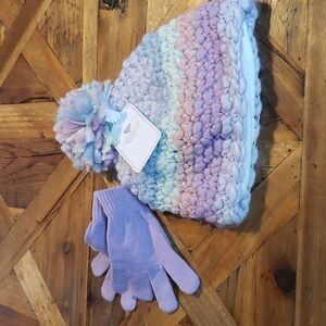 RAINBOW Sugar hat & glove set